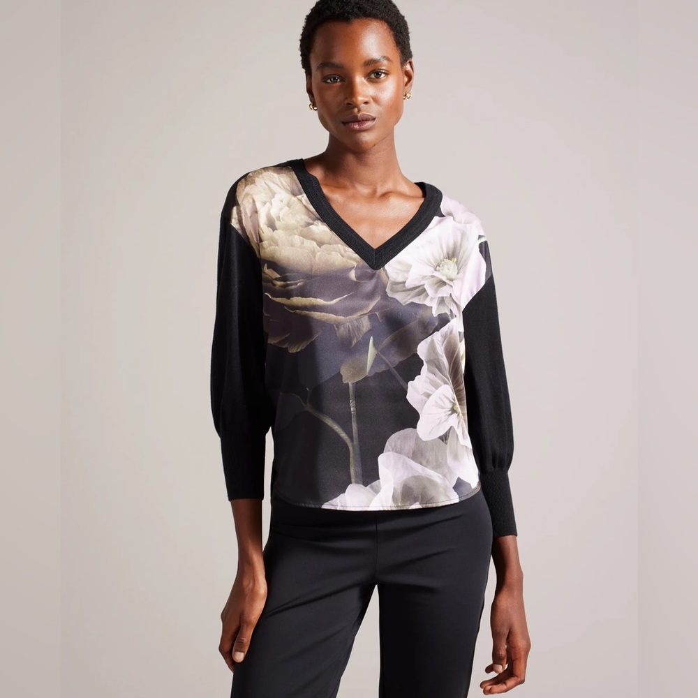 TED BAKER Floral Front Jumper